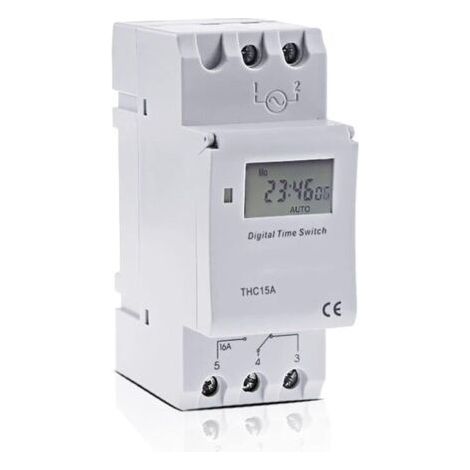 Interrupteur industriel TM615-2, minuterie numérique programmable électronique à microprocesseur, commande par relais, 12 V, 110 V, 220 V, 16 A, montage sur rail DIN (1/3)
