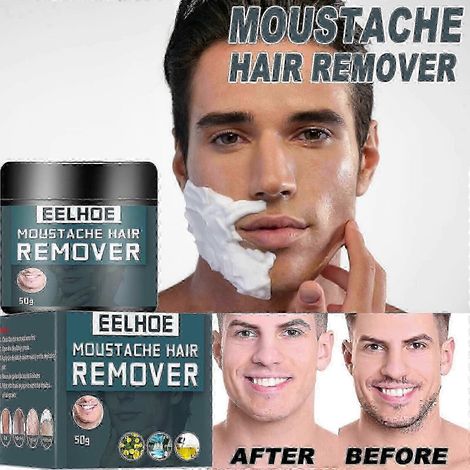 Pâte dépilatoire pour l'épilation définitive de la barbe et de la moustache pour hommes, 50 g (1/4)