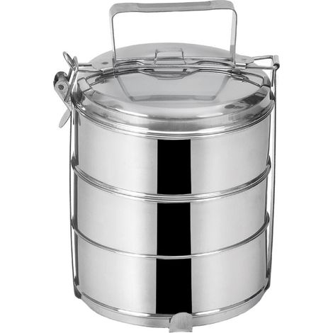 Portapranzo con 3 contenitori in acciaio inox
