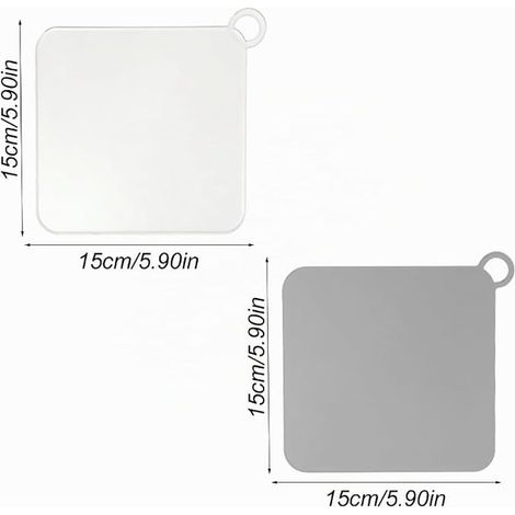 Cache Évier en Silicone, Tapis Anti-Odeur avec Boucle de Suspension, Bouchon de Drain pour Salle de Bain et Douche bouchons de vidange universels en silicone (1/2)