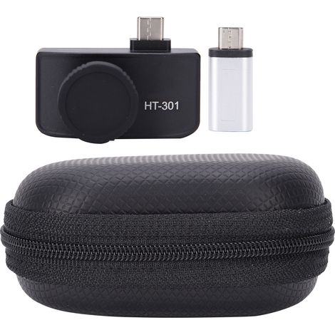 Caméra thermique infrarouge USB HT-301 pour smartphone, mini imagereur thermique portable, détecteur de température haute précision, idéal pour diagnostic électrique et inspection bâtiment. (1/5)