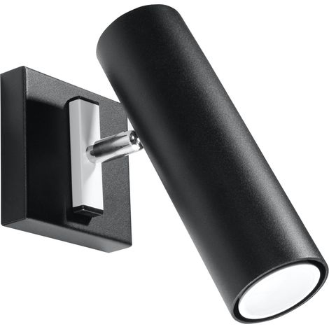 Lámpara de pared Lobix 1 GU10 negra lumilo 04.549.98 (1/5)