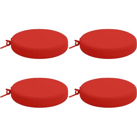 Coussins de siège 4 pièces SOEST 4 pc 100 % polyester Rouge vidaXL (1/5)