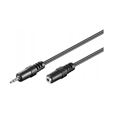 Microconnect Audio 2.5mm M/F - 2M Audio Cable 2.5mm Black - Audio Cables (2.5mm, 2.5mm, 2m, Black)