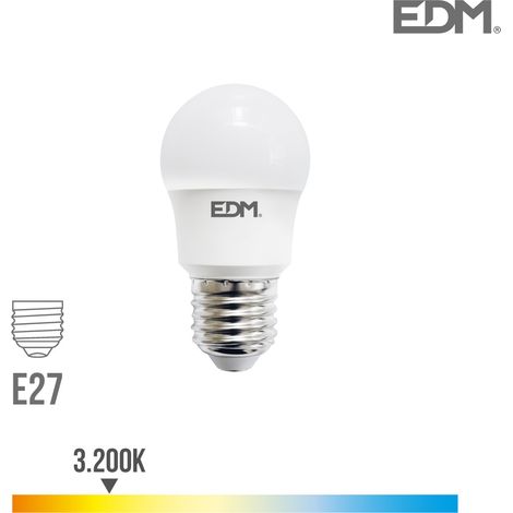 EDM Sphärische LED-Glühbirne E27 8,5 W 880 lm 3000 K warmes Licht Ø4,5 x 8,6 cm