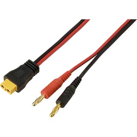 Spina a banana 4 mm su cavo XT60, rosso/nero 2 m. TC-13619304 Nero, Rosso TRU COMPONENTS Contenuto: 1 pz.