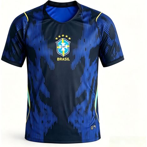 Maillot Extérieur Brésil Coupe du Monde 2026 (Enfants & Adultes) – Tenue de Football – Maillot d'Entraînement (Taille XXL)