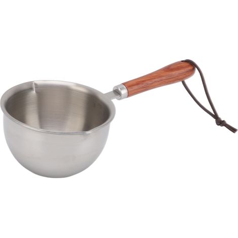Mini-beurroir, chauffe-huile rapide, casserole en acier inoxydable, fond profond, petit pot à lait, L 200 x 57 x 53 mm / 7,9 x 2,2 x 2,1 pouces (1/5)