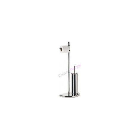 Aqualine - Porte-rouleaux WC avec brosse de toilette, chrome HI32 (1/2)