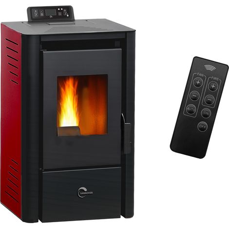 Poêle à granulés air Anita 9,4 kW Bordeaux Sannover