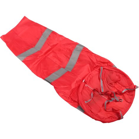 Windsack, leicht und robust, aus Polyester, zur Messung der Windrichtung, ideal für Landwirtschaft, Outdoor-Aktivitäten, Industrie und Freizeit, rot, 100 cm, reflektierend (1/5)