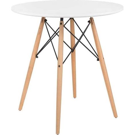 URBAN INDUSTRIALTAVOLO TDO IN MDF 80 X H74 CM IN COLORE BIANCO (1/2)