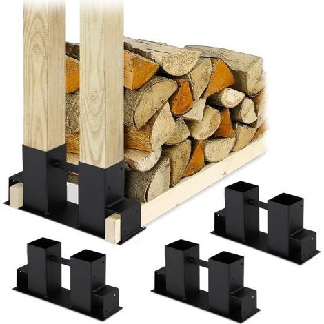 Stapelhilfe aus schwarzem holz im 4er set 88311 (1/5)