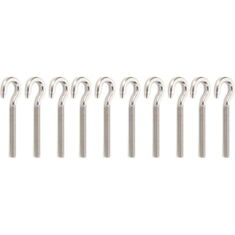 Lot de 10 vis à œillet en acier inoxydable 304, boulon ouvert, crochet, œillet fileté (1/5)