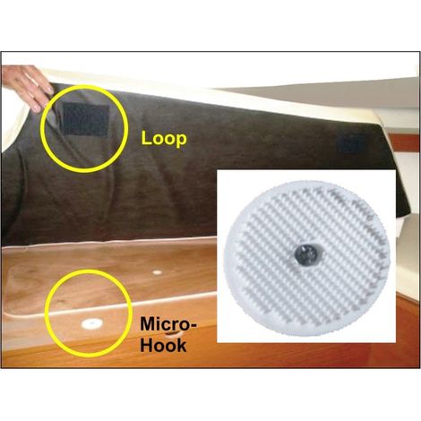 FASTECH® 703-330-Bag Hakenscheibe zum Anschrauben Haftteil Schwarz 4 St. (1/5)