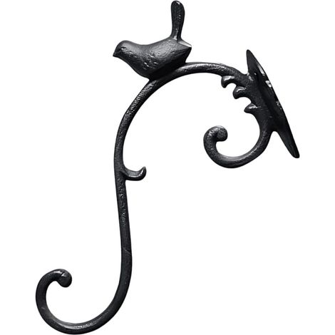 Support Mural en Fer pour Jardinière Suspendue, Crochet Décoratif en Métal pour Balcon et Jardin, Capacité Stable pour Pots et Paniers de Fleurs, Usage Extérieur et Intérieur (1/5)