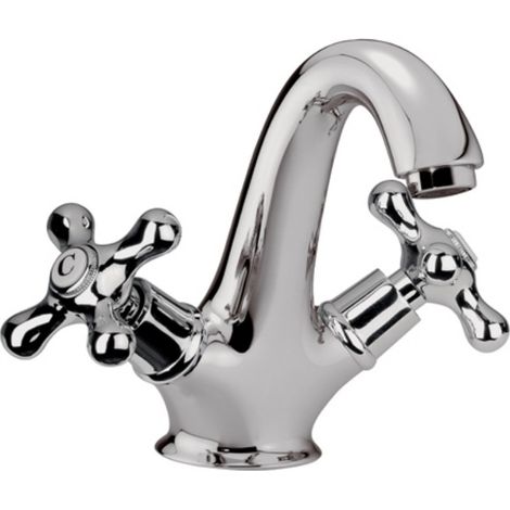 Rubinetto monoforo lavabo in stile retro con scarico click clack liberty (1/3)