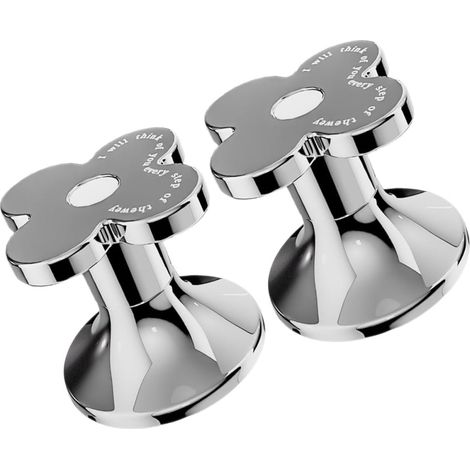 Boutons Poussoirs en Plastique Argenté Lot (1/5)