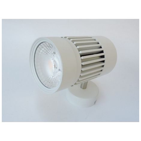 Projecteur LED 45W orientable blanc sur patère 155x154mmmm 4000K 4200lm 230V non-dimmable 38° IP20 RAFALE TRAJECTOIRE 004666