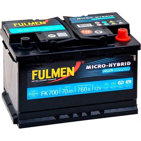 Batería de Coche 70Ah AGM Exide EK700 START/STOP (1/2)
