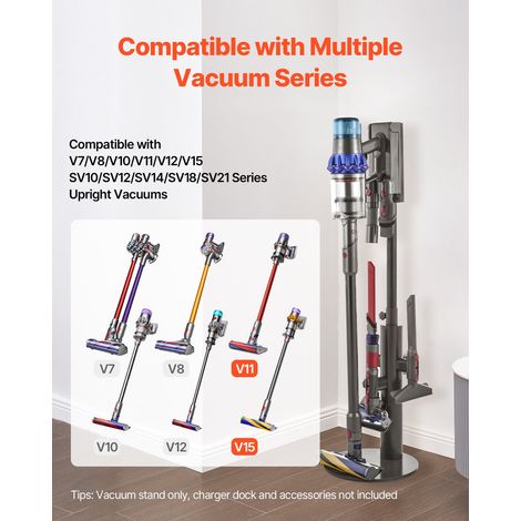 Support d'Aspirateur pour Dyson V7, V8, V10, V11, V12, V15, SV10, SV12, SV14, SV18, SV21, Porte-aspirateur Vertical Stable avec 3 C… (1/5)