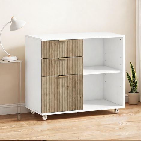 Meuble de rangement de bureau en MDF 80 x 40 x 68 cm (1/5)