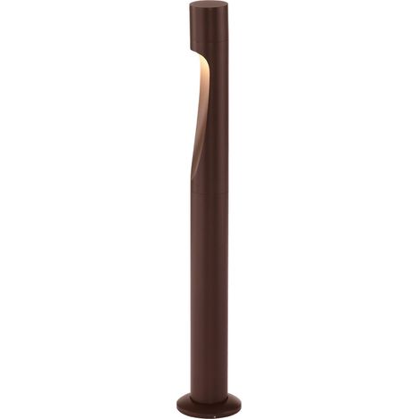 Borne et potelet de jardin, Borne lumineuse extérieure LED ARAN 60 cm Marron en Metal, MANTRA