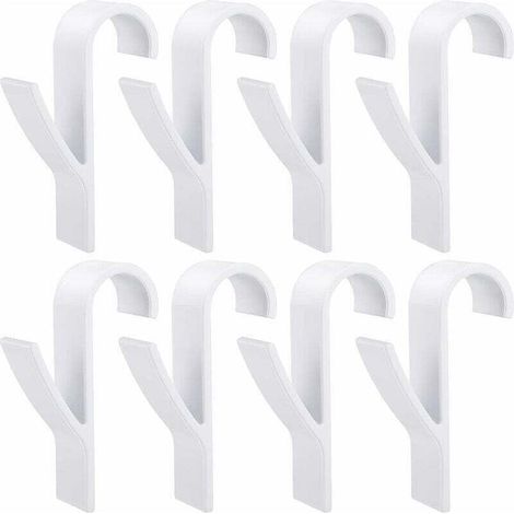 GDHZS-8 pièces Crochet Radiateur, Crochet radiateur sèche serviette, Crochet pour Radiateurs plastique Blanc, Patères Radiateur de Salle de Bain (1/4)