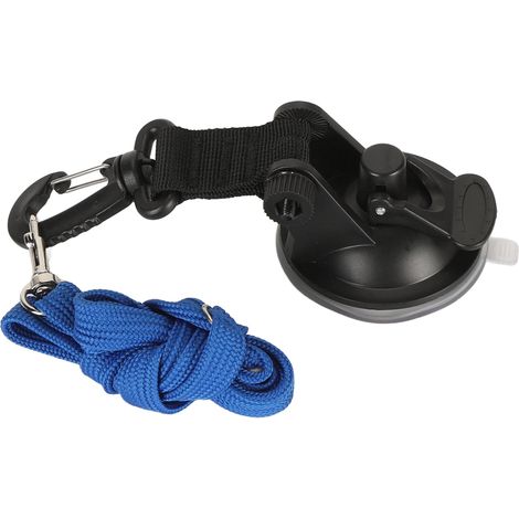 Haustier-Badeleine, verstellbare Hunde-Badeleine mit Saugnapf für Welpen- und Katzendusche und -pflege, blau, Größe S (6,5 cm Saugnapf)
