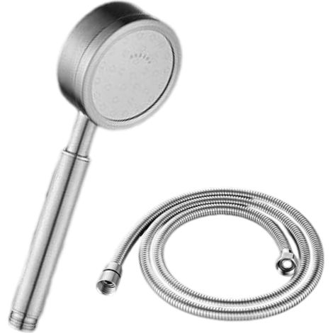1 Ensemble de douche, Pommeau de douche, Acier inoxydable 304, Flexible 1,5 m, 400 micro-buses, Salle de bain (1/5)