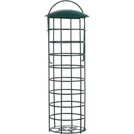 Mangeoire à oiseaux, comprend quatre boules pour mésanges, rechargeable pour les oiseaux sauvages, noire, en plastique, 1 pièce. (1/5)