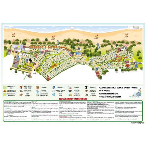 PANNEAU PERSONNALISABLE PLAN DE VOTRE CAMPING (H0502) - Adhésif - 105 x 75 mm (1/2)