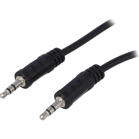 Cable Jack 3.5mm male des deux cotes 2m - Noir
