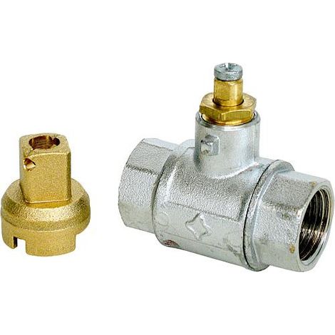 Vanne a boisseau spherique PN25 Type 329 1/2" bilateral filetage femelle pour pans (1/2)