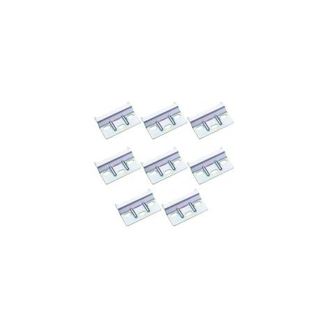 8 Pièces Rail de Suspension Fixation, Plaques de Support Murale pour Placards Meubles de Cuisine Penderie Suspendue, Porte étagère à Visser