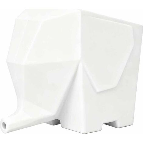 Porte Couverts éléphant Egouttoir Porte Eponge Evier Cuisine Blanc Avec Trou de Vidange pour Ranger Couteaux et Fourchettes Range Eponge Porte-brosse à Dents Pot Fleur Délicat cadeaux fête des mères
