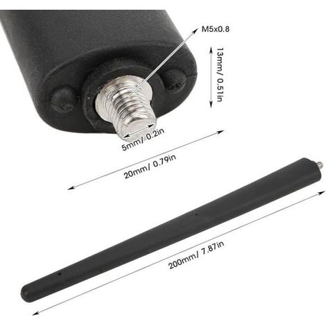 Antenne Fiat 500 2017, Fiat 500 2016, antenne courte en caoutchouc pour voiture, 200 mm, 7,87 pouces, noir, 52019353 (1/5)