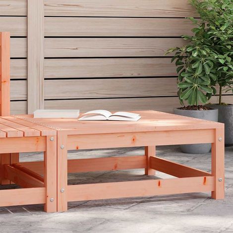 Repose-pied de jardin en bois de douglas massif pouf d'extérieur 70 x 70 x 30 cm - PANGIVO (1/5)