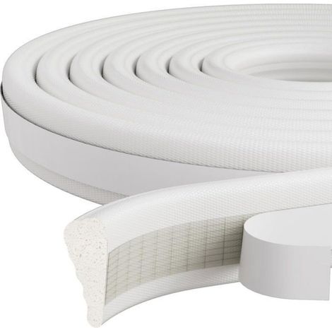 1 Rouleau Joint d'étanchéité adhésif 5 m,Isolation froid et bruit,Portes et fenêtres,Blanc (1/3)
