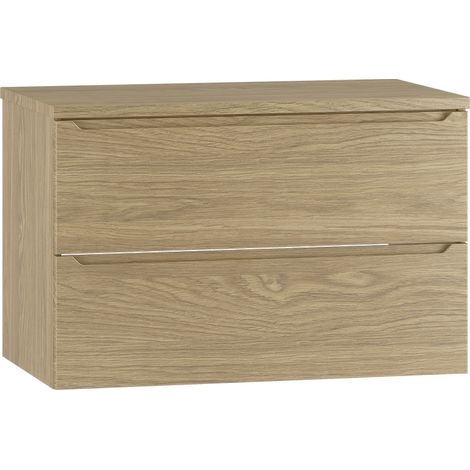 Meuble sous-vasque 80cm plan de toilette Viggo Bois