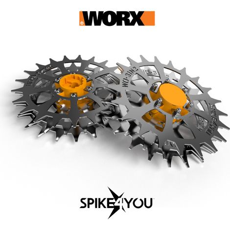 Roues à pointes en acier inoxydable pour robot tondeuse – Traction optimale sur terrains difficiles – Épaisseur 3 mm – Diamètre 200 mm