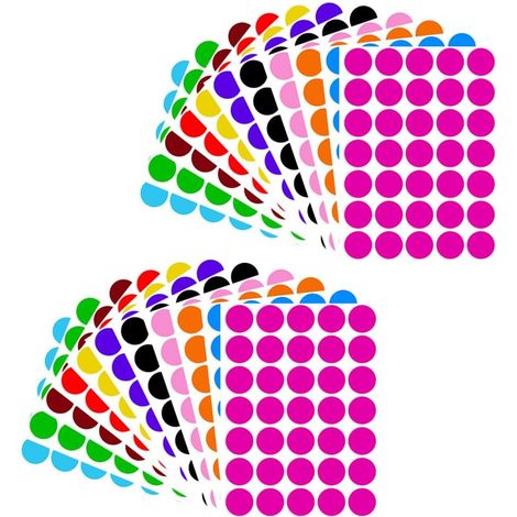 étiquettes autocollantes rondes en papier coloré étiquettes