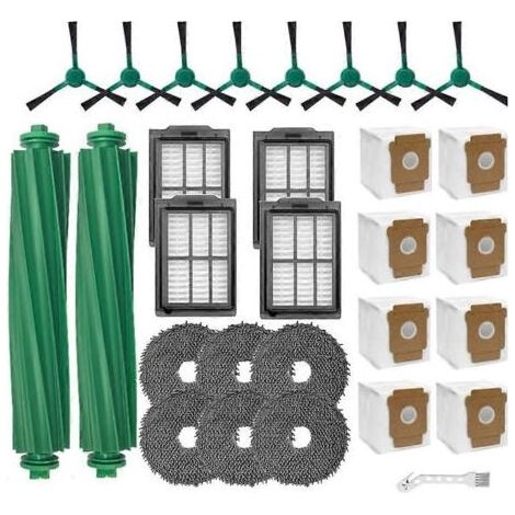 Kit d'accessoires de 29 pièces pour aspirateur robot iRobot Roomba Plus 405/505/507 : brosse principale, filtres, lingettes de nettoyage et sacs à poussière. (1/5)