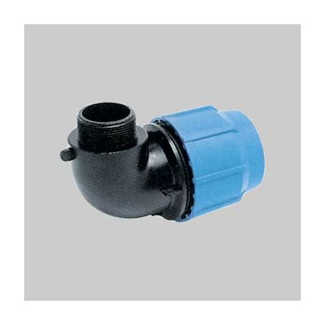 Gomito a 90&deg con derivazione maschio pp diametro 50x1 pollici 1/2