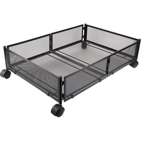 – Boîte de rangement sous lit avec roulettes – Dimensions 60 x 40 x 17 cm – Pour vêtements, chaussures, couvertures – Rangement compact (1/5)