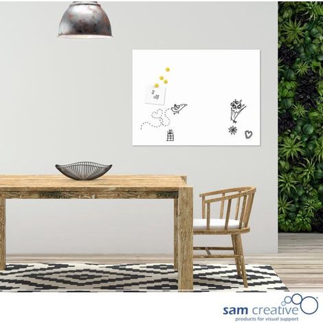Pizarra blanca magnética flexible de 90x200 cm