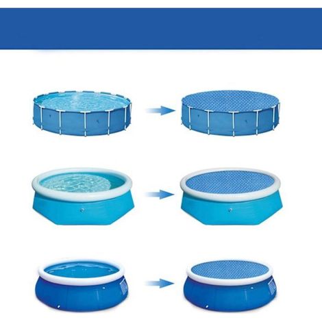 Film isolant pour piscine extérieure - Diamètre 2,4 m - Bleu (1/4)