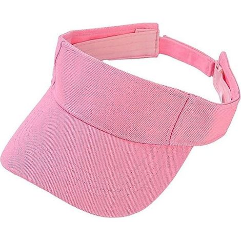Visière unisexe réglable à dessus ouvert pour queue-de-cheval, protection UV, rose (1/3)