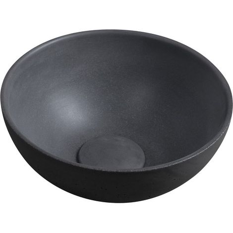 Sapho Small - Vasque à poser, diamètre 26 cm, sans trop-plein, anthracite MR26016 (1/4)
