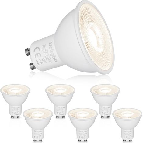 GU10 LED Ampoules, Ampoule 6W 480 Lumen pour Lampes GU10, 4000K Blanc Neutre Convient pour le Salon, Chambre, Cuisine, Non-dimmable, Lot de 6 (1/5)